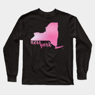 New York State pink Long Sleeve T-Shirt